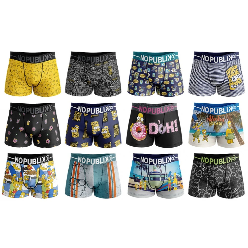 Boxer No Publik Featuring Simpsons Homme Confort Et Fantaisie En Coton -Assortiment Modèles Photos Selon Arrivages- 3 Boxer No Publik Featuring Simpsons Homme Confort Et Fantaisie En Coton -Assortiment Modèles Photos Selon Arrivages-