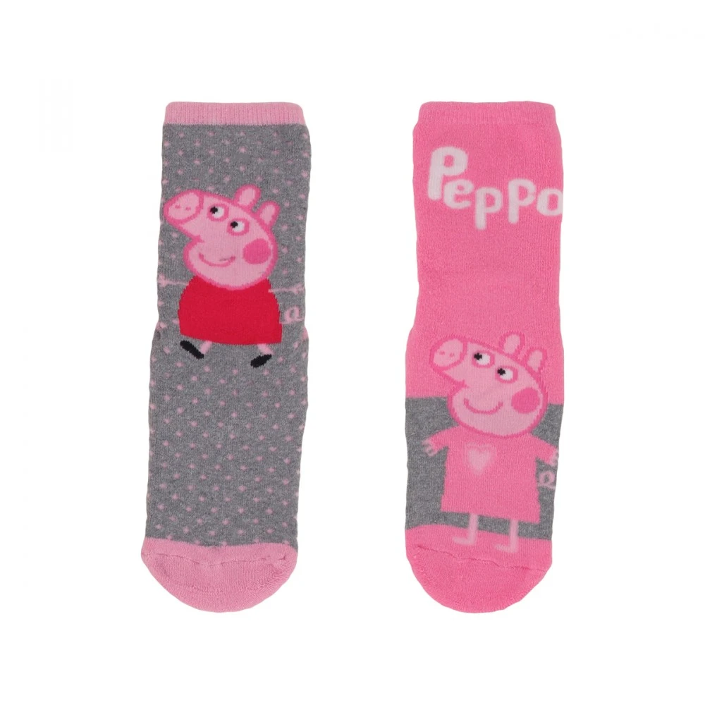 Chaussettes Antidérapantes Peppa Pig Enfant Lot De 2 4 Chaussettes Antidérapantes Peppa Pig Enfant Lot De 2 – Image 2