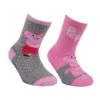 Chaussettes Antidérapantes Peppa Pig Enfant Lot De 2 -Kappa Magasin chaussettes antiderapantes peppag pig enfant lot de 2