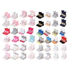 Chaussettes Bébé Naissance Licence Fantaisie: Mickey ,Minnie, Winnie, Roi Lion.. -Assortiment Modèles Photos Selon Arrivages-