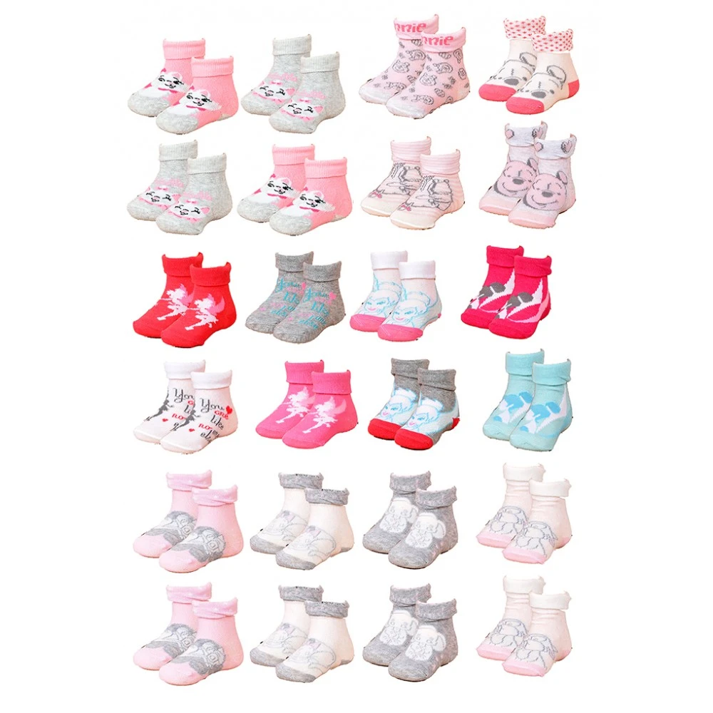 Chaussettes Bébé Naissance Licence Fantaisie: Mickey ,Minnie, Winnie, Roi Lion.. -Assortiment Modèles Photos Selon Arrivages- 4 Chaussettes Bébé Naissance Licence Fantaisie: Mickey ,Minnie, Winnie, Roi Lion.. -Assortiment Modèles Photos Selon Arrivages- – Image 2