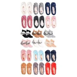 Chaussettes Chaussons Femme D'intérieur Thermiques Antidérapantes -Assortiment Modèles Photos Selon Arrivages-