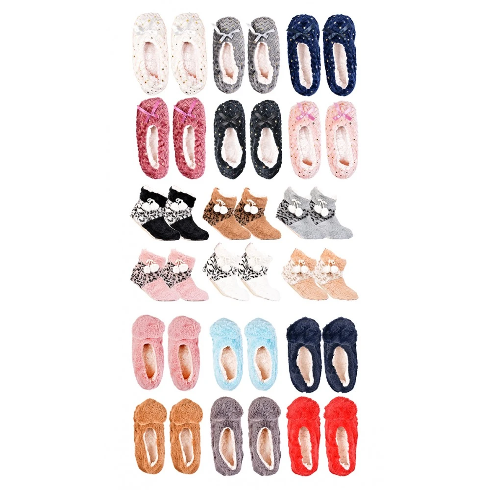 Chaussettes Chaussons Femme D'intérieur Thermiques Antidérapantes -Assortiment Modèles Photos Selon Arrivages- 3 Chaussettes Chaussons Femme D'intérieur Thermiques Antidérapantes -Assortiment Modèles Photos Selon Arrivages-