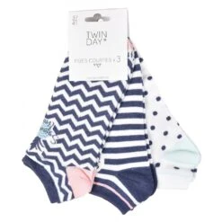 Chaussettes Courtes Femme TWINDAY Qualité Et Confort-Assortiment Modèles Photos Selon Arrivages- -Kappa Magasin chaussettes courtes femme twinday qualite et confort assortiment modeles photos selon arrivages 1 6