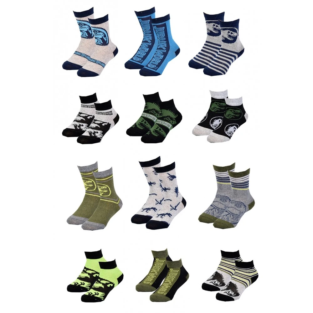 Chaussettes Enfant JURASSIC WORLD Fantaisie -Assortiment Modèles Photos Selon Arrivages- 3 Chaussettes Enfant JURASSIC WORLD Fantaisie -Assortiment Modèles Photos Selon Arrivages-