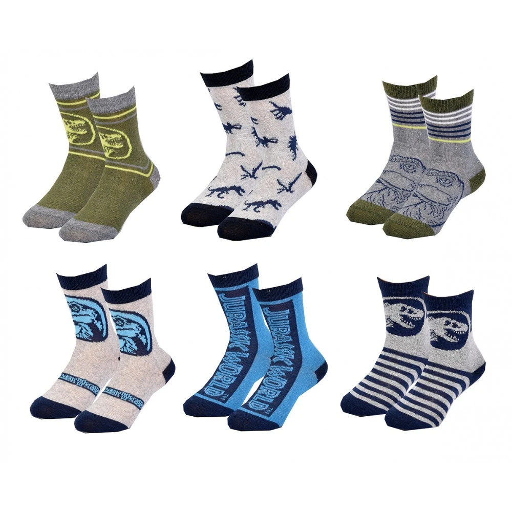 Chaussettes Enfant JURASSIC WORLD Fantaisie -Assortiment Modèles Photos Selon Arrivages- 6 Chaussettes Enfant JURASSIC WORLD Fantaisie -Assortiment Modèles Photos Selon Arrivages- – Image 4