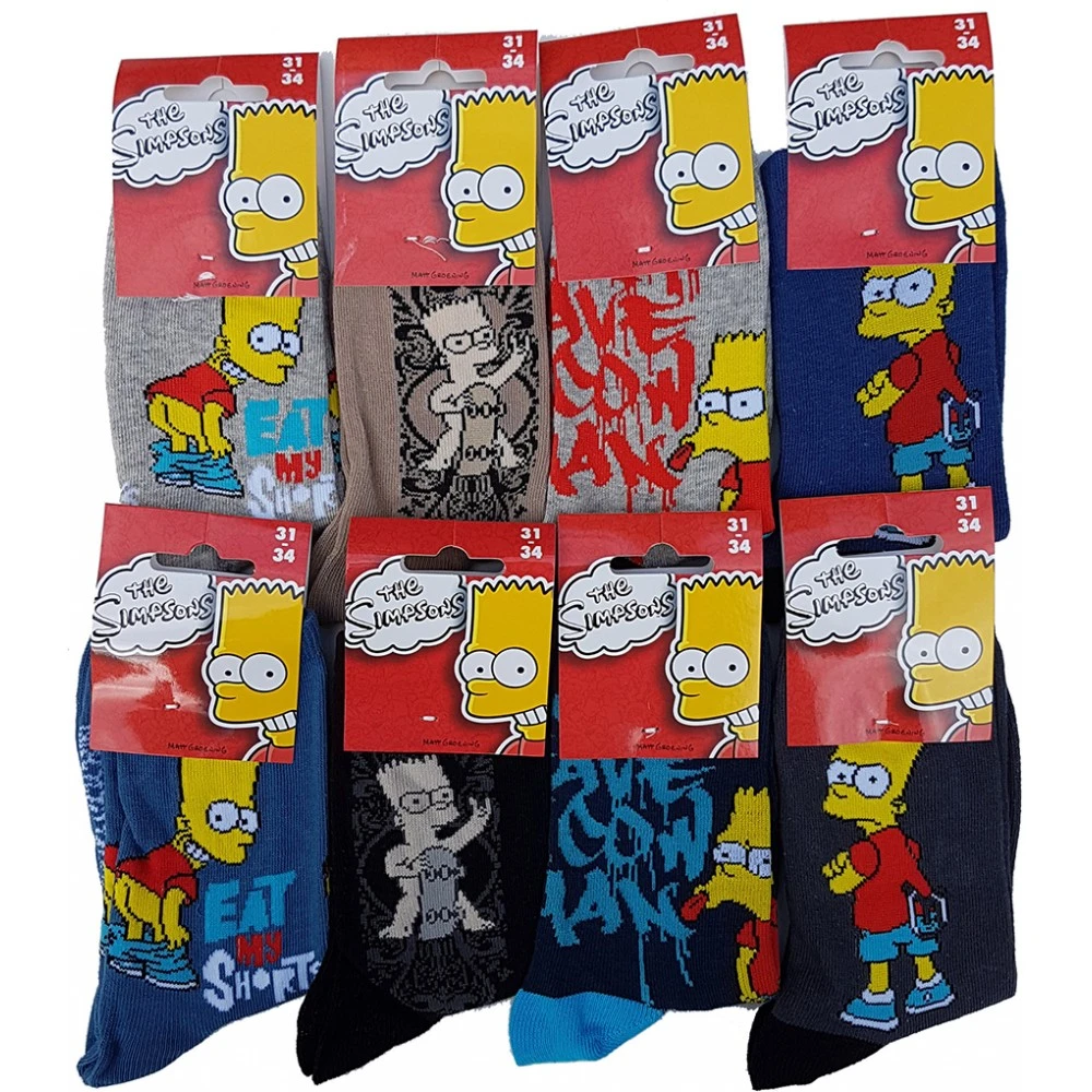 Chaussettes Enfant Licence Simpsons Fantaisie -Assortiment Modèles Photos Selon Arrivages- 4 Chaussettes Enfant Licence Simpsons Fantaisie -Assortiment Modèles Photos Selon Arrivages- – Image 2