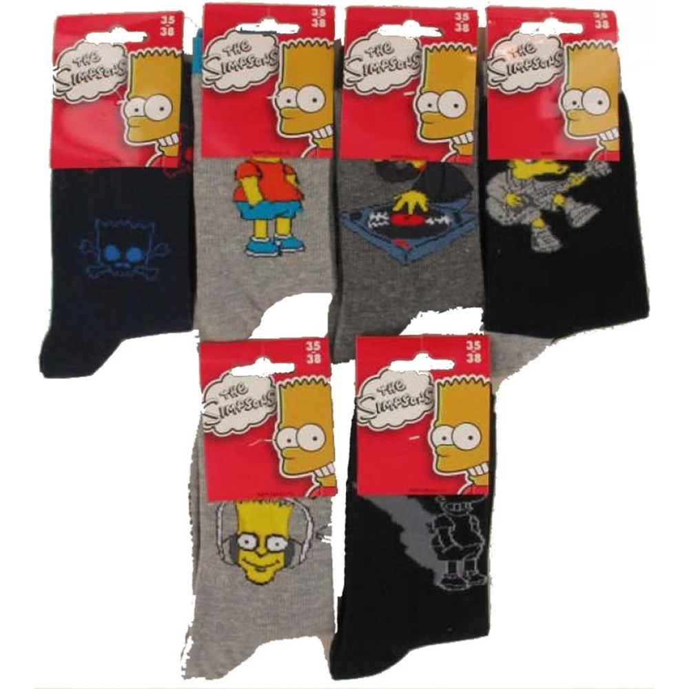 Chaussettes Enfant Licence Simpsons Fantaisie -Assortiment Modèles Photos Selon Arrivages- 5 Chaussettes Enfant Licence Simpsons Fantaisie -Assortiment Modèles Photos Selon Arrivages- – Image 3