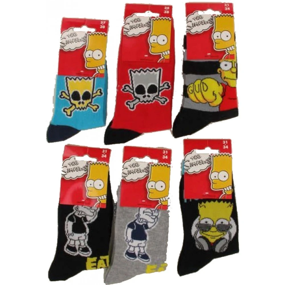 Chaussettes Enfant Licence Simpsons Fantaisie -Assortiment Modèles Photos Selon Arrivages- 6 Chaussettes Enfant Licence Simpsons Fantaisie -Assortiment Modèles Photos Selon Arrivages- – Image 4