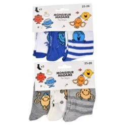 Chaussettes Enfant MONSIEUR MADAME Fantaisie -Assortiment Modèles Photos Selon Arrivages- -Kappa Magasin chaussettes enfant monsieur madame fantaisie assortiment modeles photos selon arrivages 1 13
