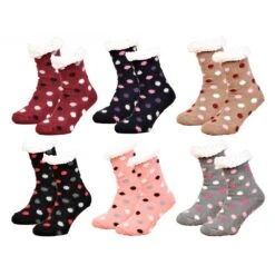 Chaussettes Femme D'intérieur Thermiques Antidérapantes -Assortiment Modèles Photos Selon Arrivages- -Kappa Magasin chaussettes femme d interieur thermiques antiderapantes assortiment modeles photos selon arrivages 1 2
