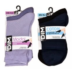 Chaussettes Femme DIM En Coton Confort Et Elegance -Assortiment Modèles Photos Selon Arrivages- -Kappa Magasin chaussettes femme dim en coton confort et elegance assortiment modeles photos selon arrivages 1 16