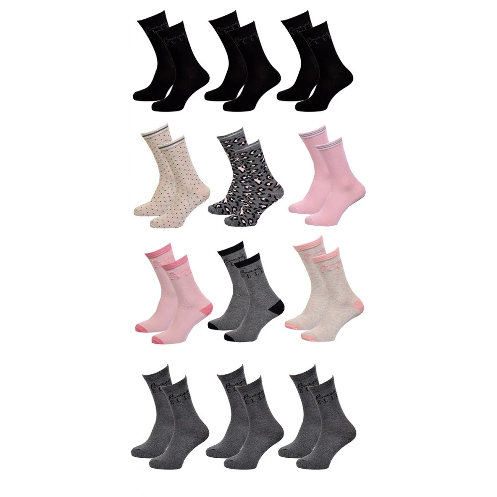Chaussettes Femme ELLE Basic Qualité Et Confort-Assortiment Modèles Photos Selon Arrivages- 3 Chaussettes Femme ELLE Basic Qualité Et Confort-Assortiment Modèles Photos Selon Arrivages-