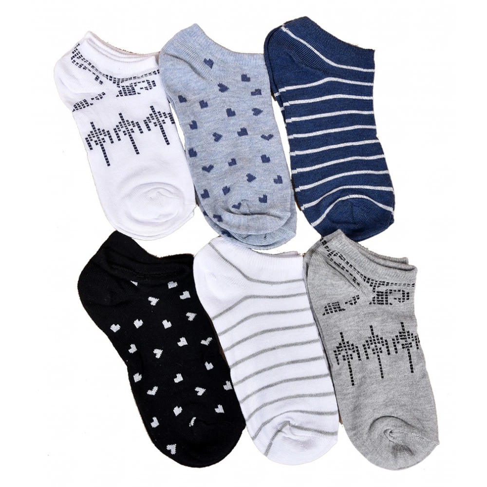 Chaussettes Femme Socquettes Tiges Courtes Coton Majoritaire 4 Chaussettes Femme Socquettes Tiges Courtes Coton Majoritaire – Image 2