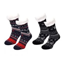 Chaussettes Homme SHERPA D'intérieur Thermiques Antidérapantes