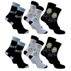 Chaussettes Homme Moi,Moche Et Méchant En Coton -Assortiment Modèles Photos Selon Arrivages- -Kappa Magasin chaussettes homme disney lot pack les minions 4