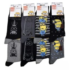 Chaussettes Homme Moi,Moche Et Méchant En Coton -Assortiment Modèles Photos Selon Arrivages- -Kappa Magasin chaussettes homme disney lot pack les minions 6