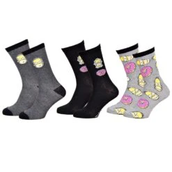 Chaussettes Homme Simpsons En Coton -Assortiment Modèles Photos Selon Arrivages- -Kappa Magasin chaussettes homme disney lot pack simpsons 10