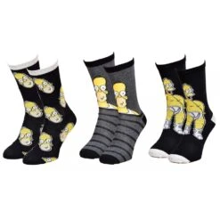 Chaussettes Homme Simpsons En Coton -Assortiment Modèles Photos Selon Arrivages- -Kappa Magasin chaussettes homme disney lot pack simpsons 12