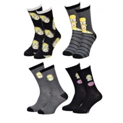 Chaussettes Homme Simpsons En Coton -Assortiment Modèles Photos Selon Arrivages- -Kappa Magasin chaussettes homme disney lot pack simpsons 14