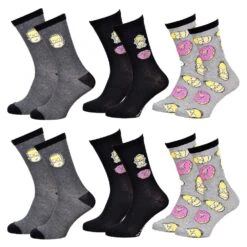 Chaussettes Homme Simpsons En Coton -Assortiment Modèles Photos Selon Arrivages- -Kappa Magasin chaussettes homme disney lot pack simpsons 15