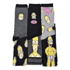 Chaussettes Homme Simpsons En Coton -Assortiment Modèles Photos Selon Arrivages- -Kappa Magasin chaussettes homme disney lot pack simpsons 9