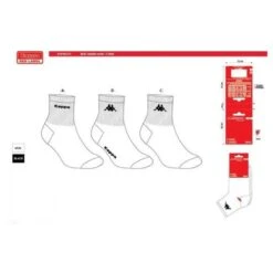 Chaussettes Homme QUARTER KAPPA -Kappa Magasin chaussettes homme quarter kappa lot de 6 3