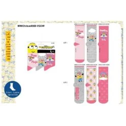 Chaussettes Pack Fille MOI MOCHE ET MECHANT -Kappa Magasin chaussettes pack fille moi moche et mechant 5