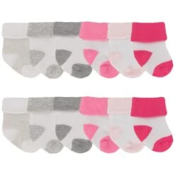 Chaussettes Revers Bébé Naissance Lot De 12