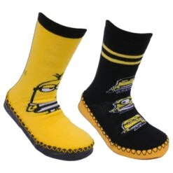 Chaussons Chaussettes Lot De 2 Les Minions 6 Chaussons Chaussettes Lot De 2 Les Minions -Kappa Magasin chaussons chaussettes lot de 2 les minions 1
