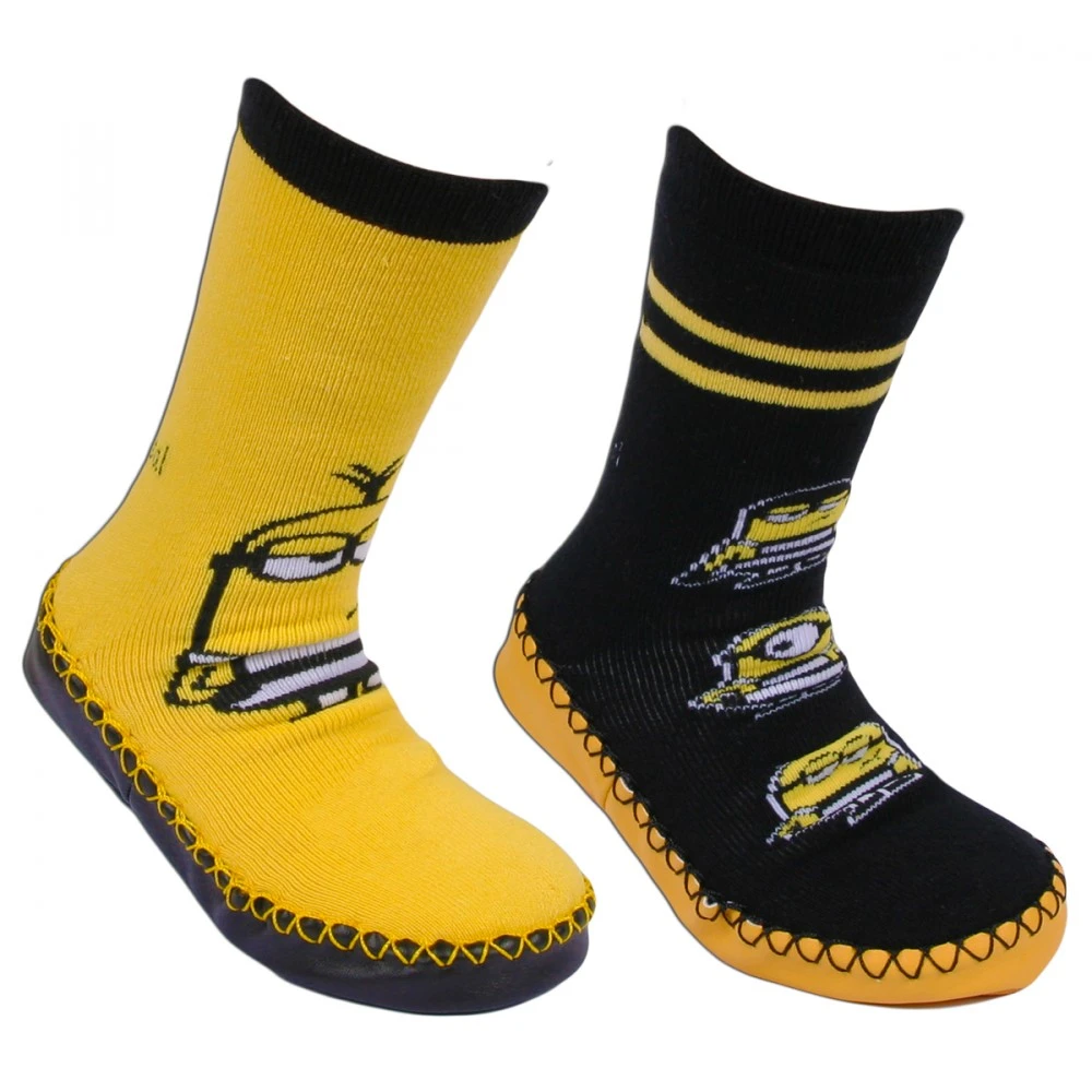 Chaussons Chaussettes Lot De 2 Les Minions 4 Chaussons Chaussettes Lot De 2 Les Minions – Image 2