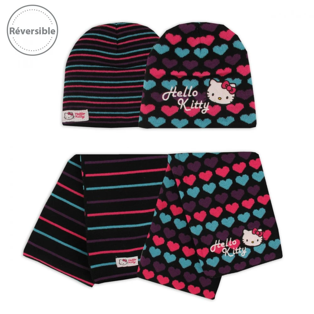Ensemble Bonnet Et Echarpe Hello Kitty 6 Ensemble Bonnet Et Echarpe Hello Kitty – Image 4