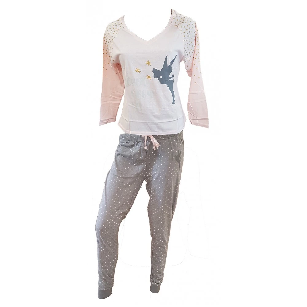 Pyjama Femme La Fée Clochette, Disney En Coton -Chaleur,Douceur Et Confort- 4 Pyjama Femme La Fée Clochette, Disney En Coton -Chaleur,Douceur Et Confort- – Image 2