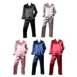 Pyjama Femme Long Boutonné Satin