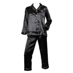 Pyjama Femme Long Boutonné Satin -Kappa Magasin pyjama femme long boutonne satin 3