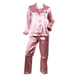 Pyjama Femme Long Boutonné Satin -Kappa Magasin pyjama femme long boutonne satin 4