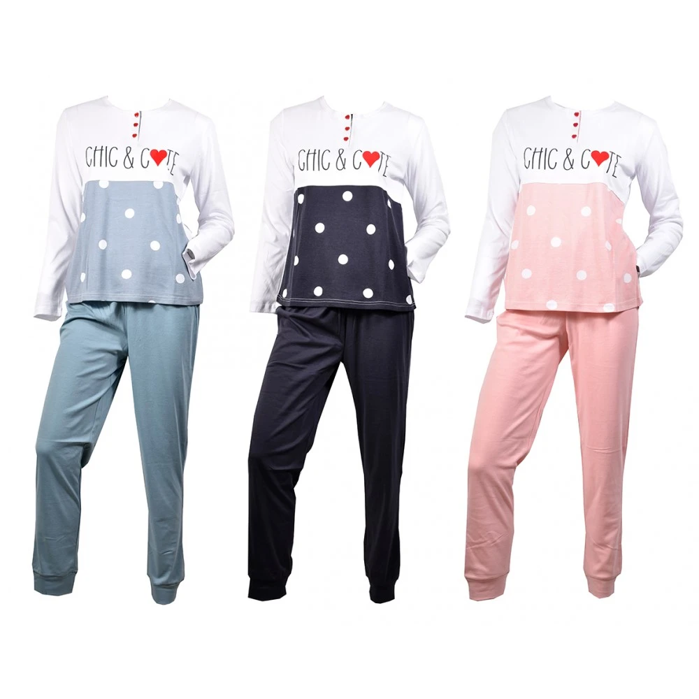 Pyjama Femme Long Fantaisie CHIC TRESS 3 Pyjama Femme Long Fantaisie CHIC TRESS
