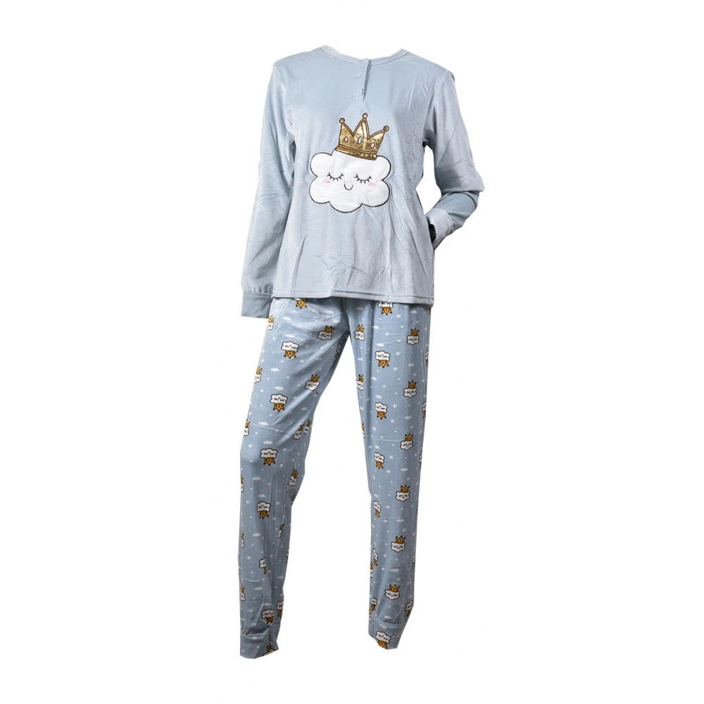 Pyjama Femme Long Cocooning Polaire 4 Pyjama Femme Long Cocooning Polaire – Image 2