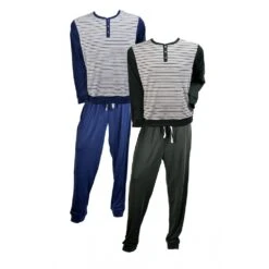 Pyjama Homme TRESS Long Doublé Polaire Rayure