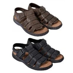 Sandales Homme CUIR PREMIUM- Chaussure D'été Qualité Et Confort - -Kappa Magasin sandales homme cuir premium chaussure d ete qualite et confort 1 7